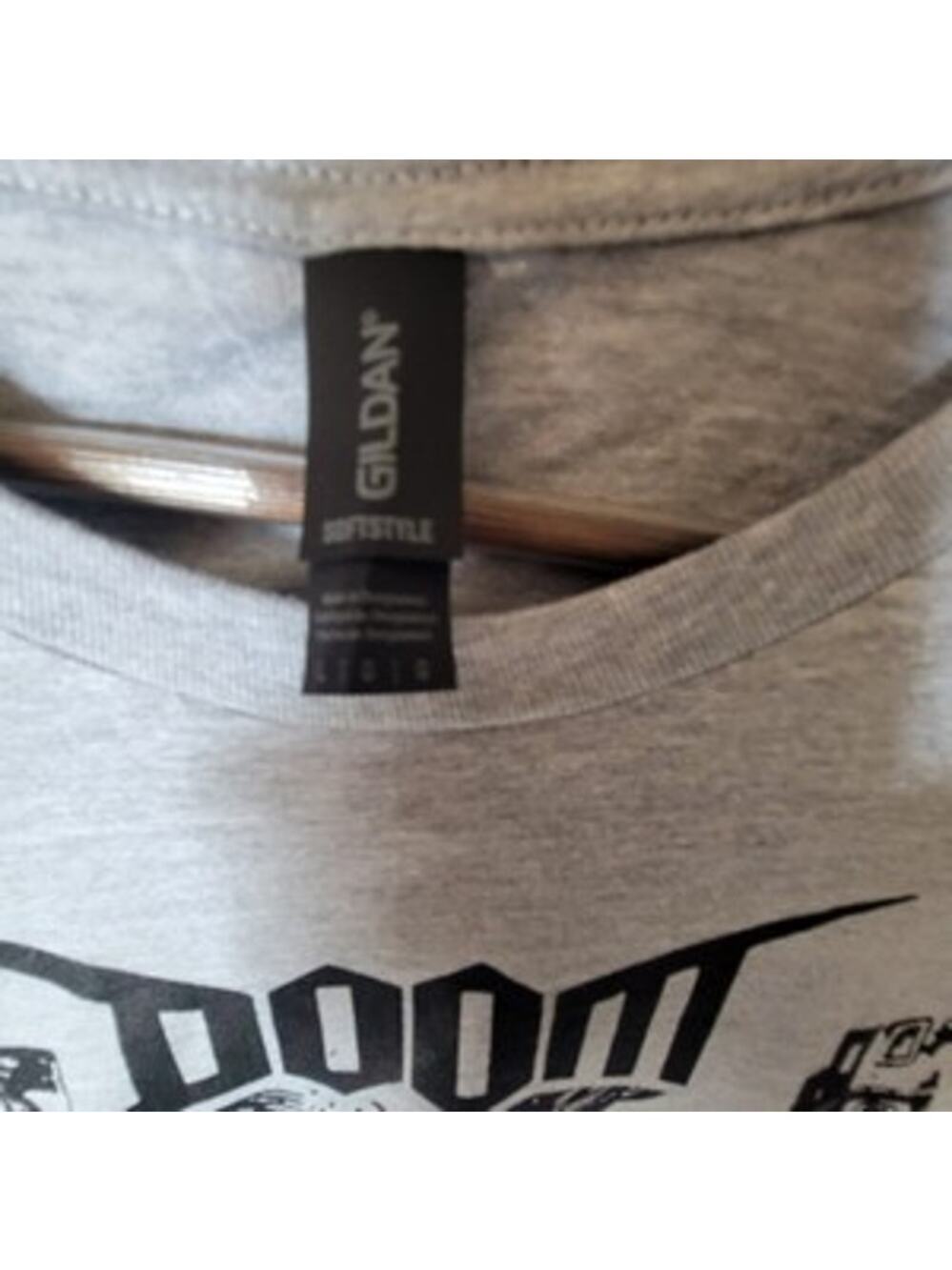 Doom  band t shirt  large sport gray